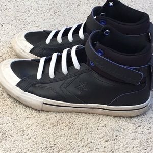 Boys leather Converse high-top sneakers
